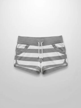 TNA Gray and White Striped Athletic Shorts